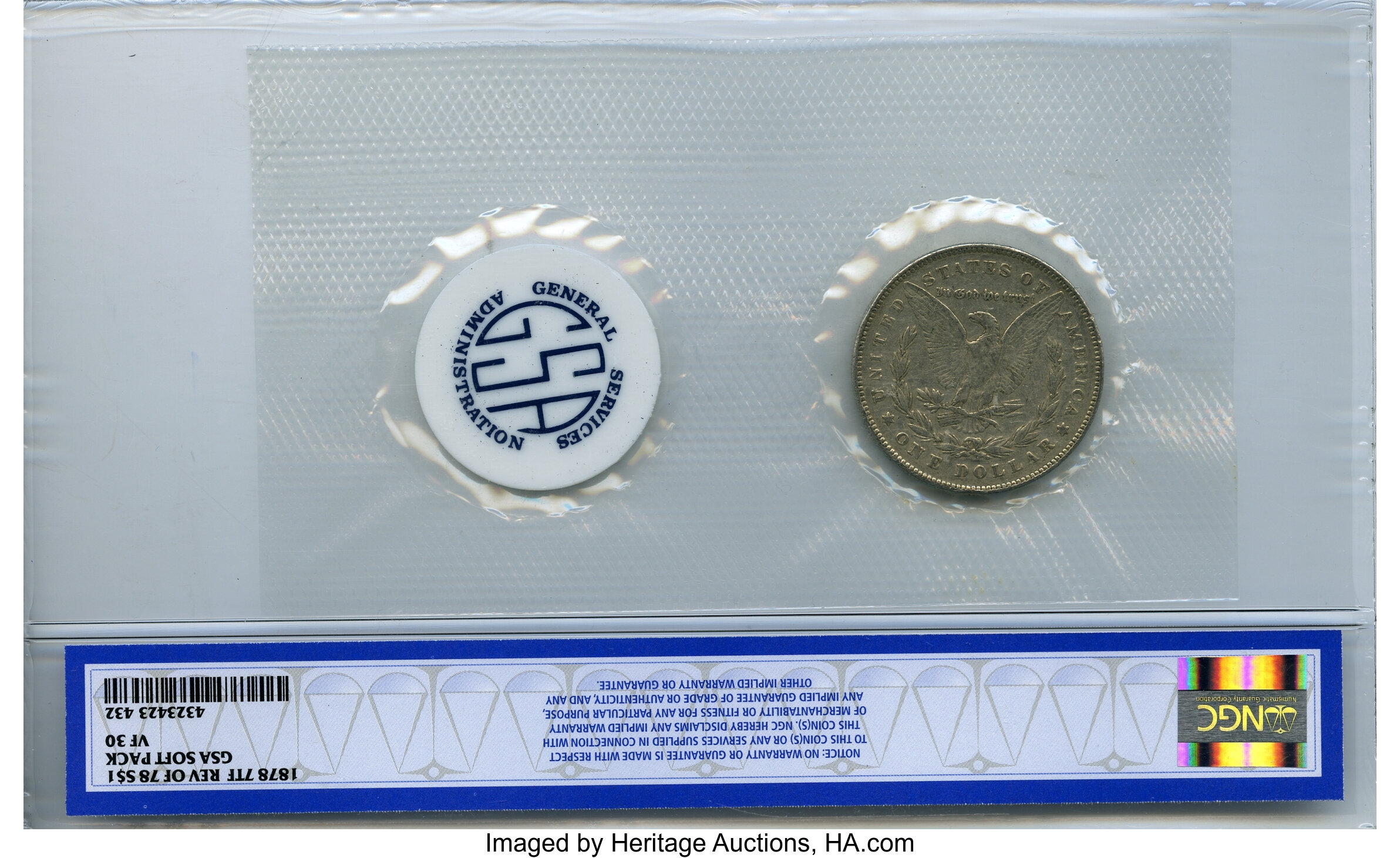 1878 7TF $1  Reverse of 1878 G6 CAC thumbnail 21