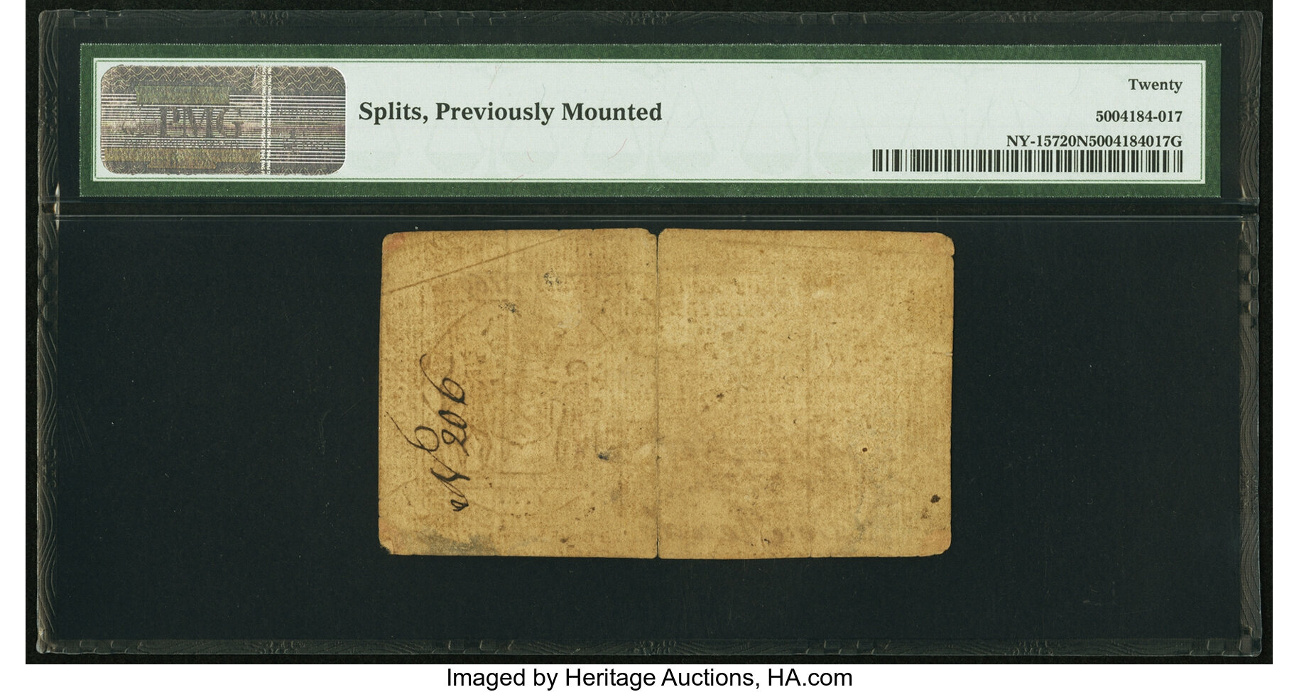 image for: New York April 2, 1759 £10 PMG Very Fine 20 Net....