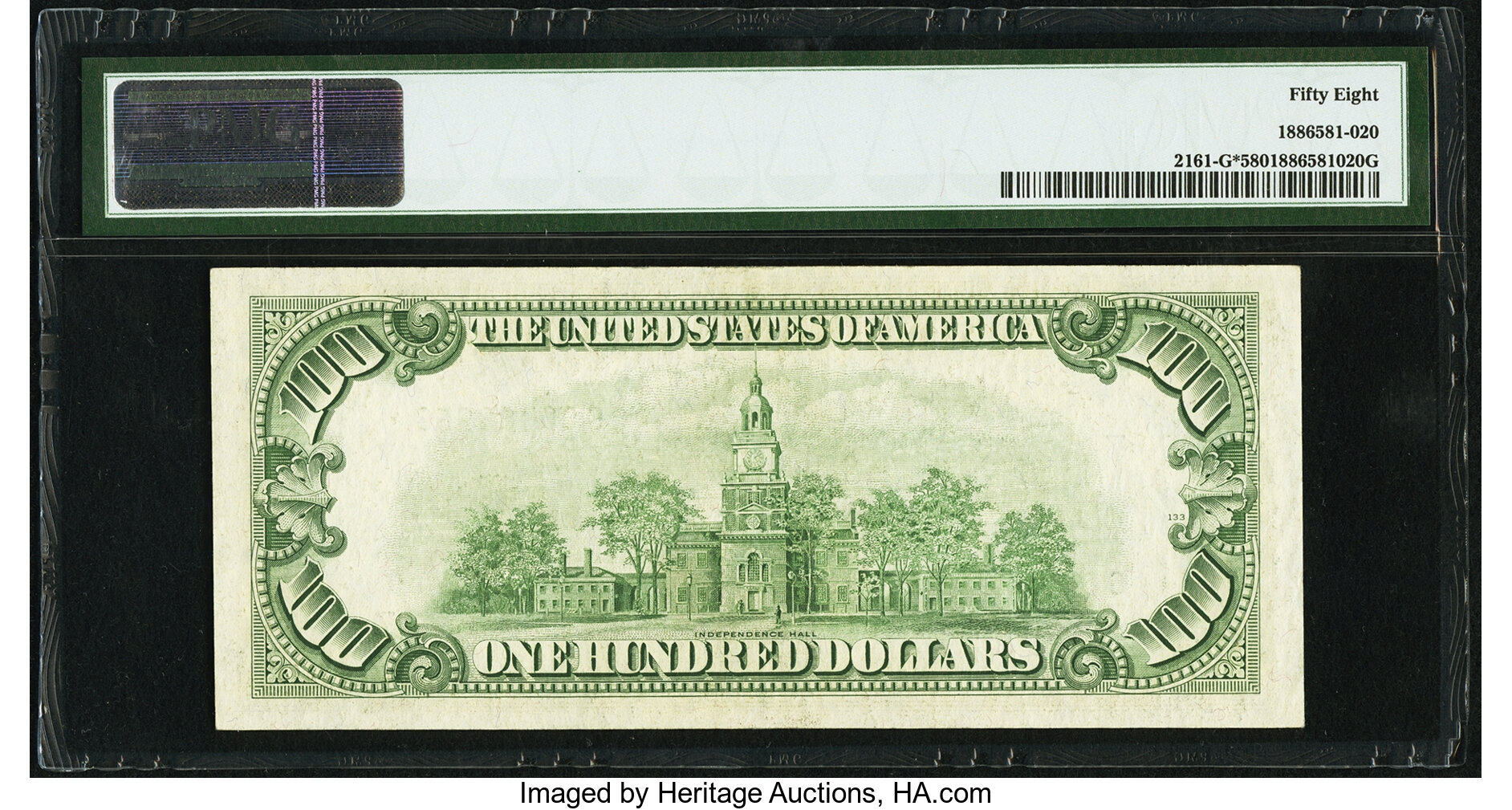 image for: Fr. 2161-G* $100 1950D Federal Reserve Note. PMG Choice About Unc 58....