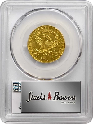 image for: 1825/4/"1" Capped Head Left Half Eagle. BD-1. Rarity-5+. AU Details--Altered Surfaces (PCGS).