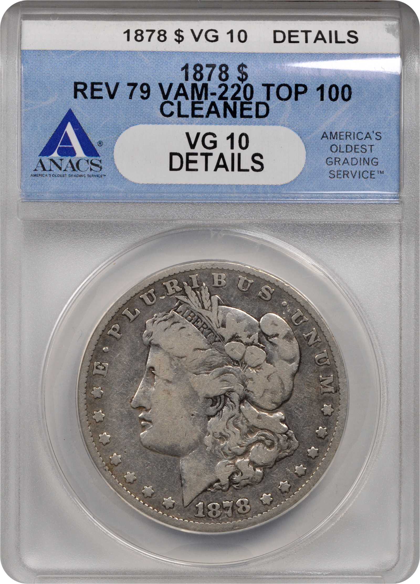1878 7TF $1  Reverse of 1879, Tripled R, VAM-220 F15 thumbnail 3