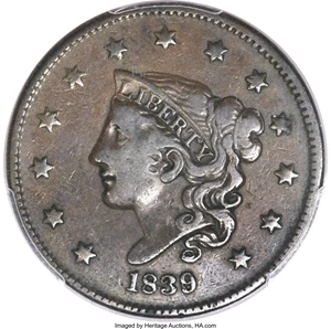 image for: 1839/6 1C VF30 PCGS. N-1, High R.3....