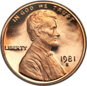 image for: 1981-S 1C Type One PR70 Deep Cameo PCGS....