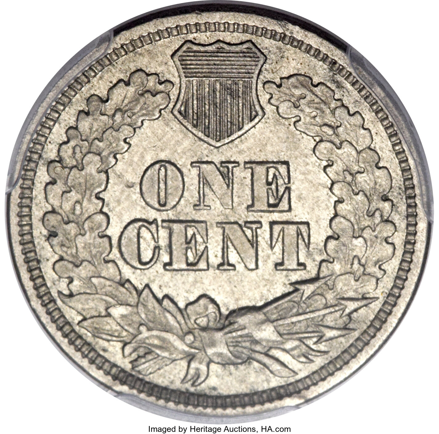 image for: 1865 1C One Cent, Judd-404, Pollock-473, Low R.7, PR55 PCGS....