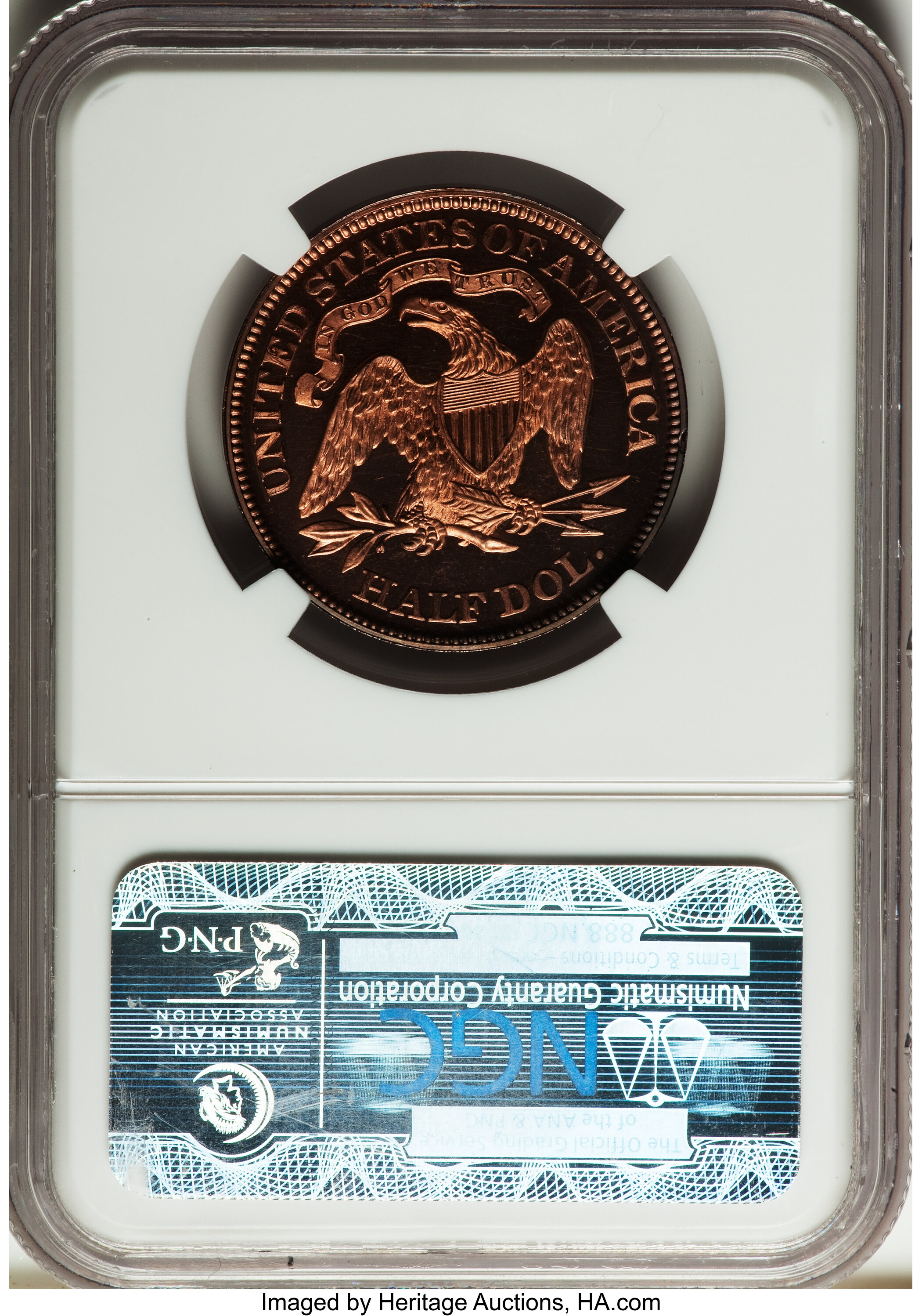 image for: 1870 50C Half Dollar, Judd-936, Pollock-1042, High R.6, PR65 Red Cameo NGC....