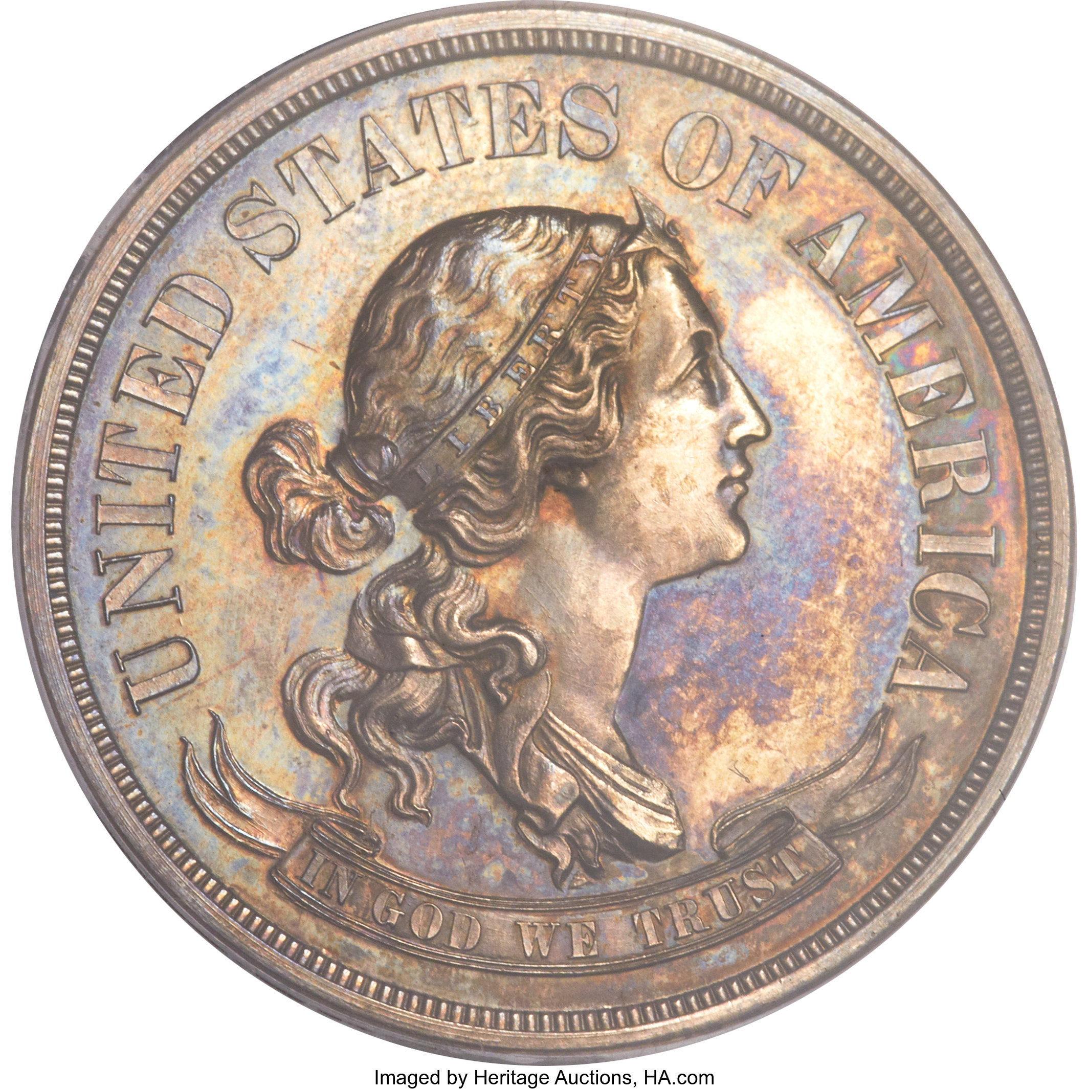 image for: 1870 50C Standard Silver Half Dollar, Judd-988, Pollock-1117, High R.7, PR63 PCGS....