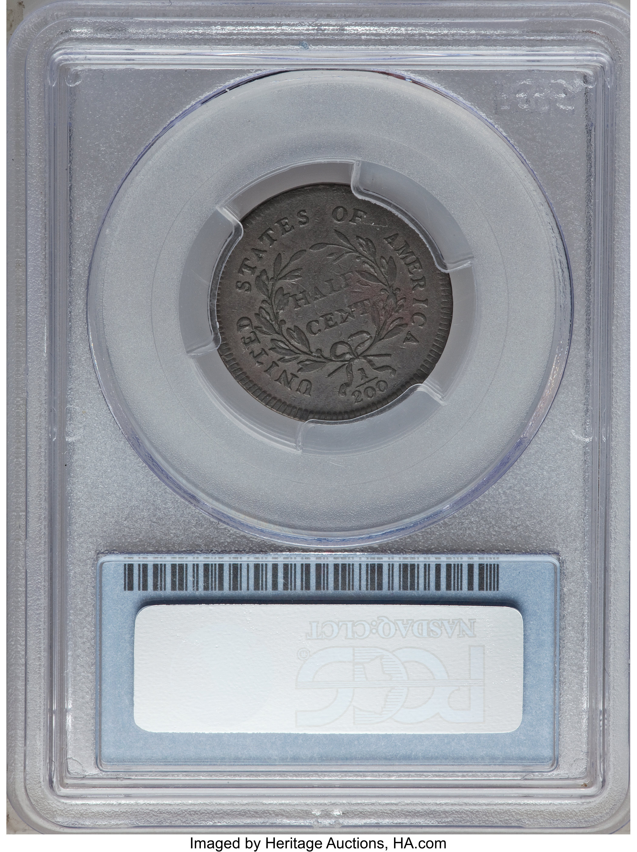 1796 1/2c Pole MS BN AU50 BN thumbnail 12
