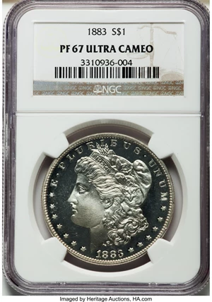 image for: 1883 $1 PR67 Ultra Cameo NGC....