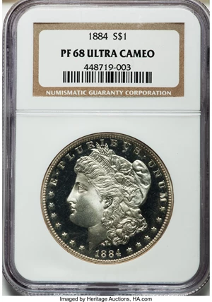 image for: 1884 $1 PR68 Ultra Cameo NGC....