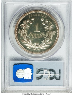 image for: 1870 $1 Standard Silver Dollar, Judd-1009, Pollock-1142, Low R.7, PR62 Cameo PCGS....