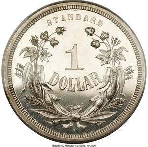 image for: 1870 $1 Standard Silver Dollar, Judd-1009, Pollock-1142, Low R.7, PR62 Cameo PCGS....