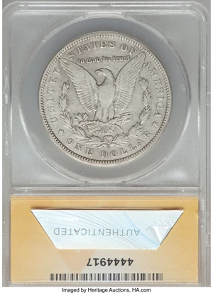 image for: 1895-S/S $1 VAM-4, S Over Horizontal S -- Cleaned -- ANACS. VF20 Details. Top-100. NGC Census: (0/0). PCGS Population (1/14...