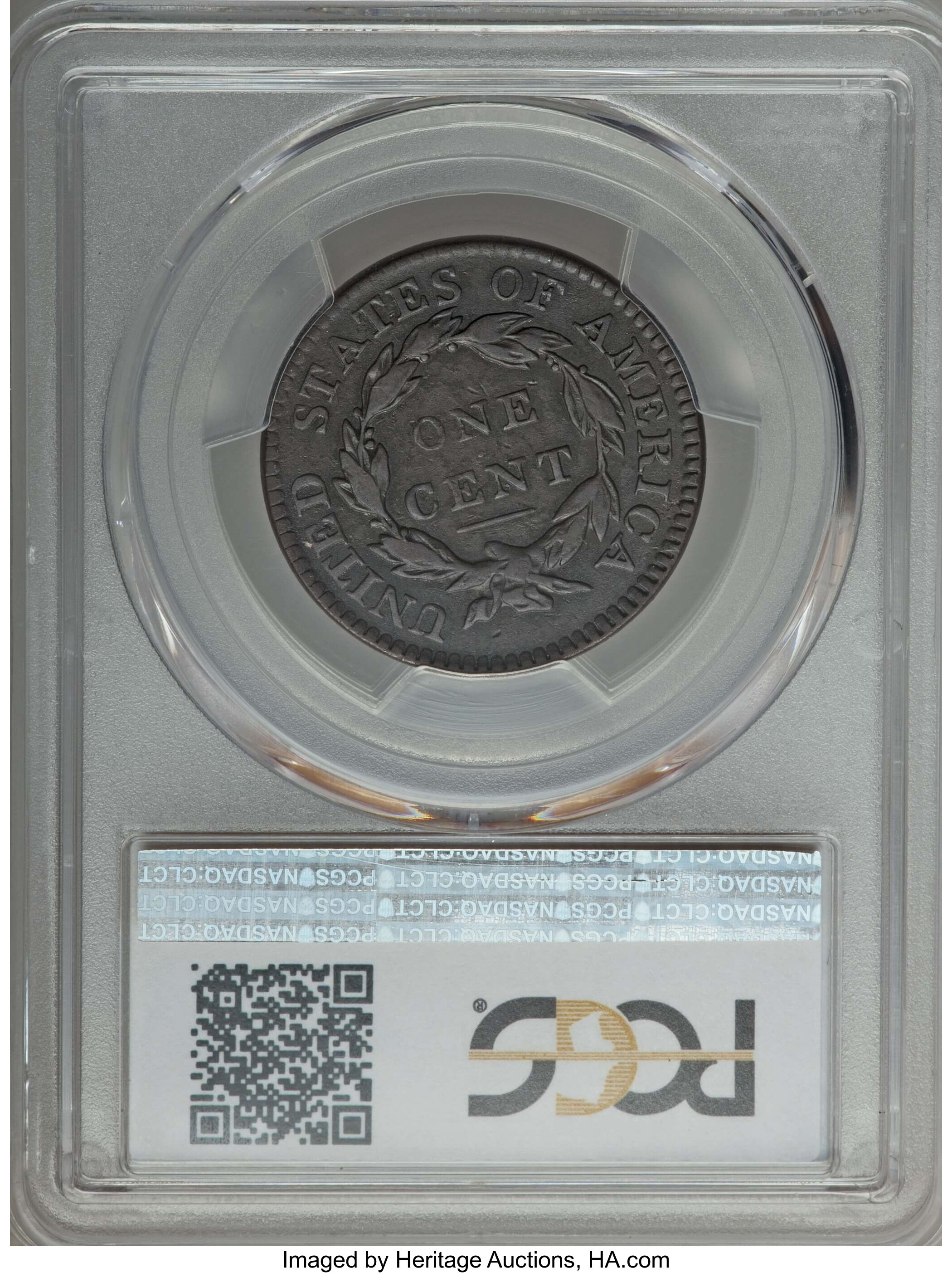 image for: 1819 1C Small Date, N-6, R.1, VF20 PCGS. PCGS Population: (1/10). NGC Census: (0/9). VF20. ...