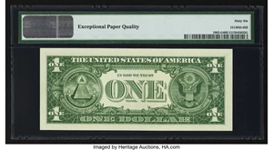 image for: Fr. 1902-G $1 1963B Federal Reserve Note. PMG Gem Uncirculated 66 EPQ....