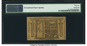 image for: New York January 6, 1776 (Water Works) 2s PMG Choice Uncirculated 64 EPQ....
