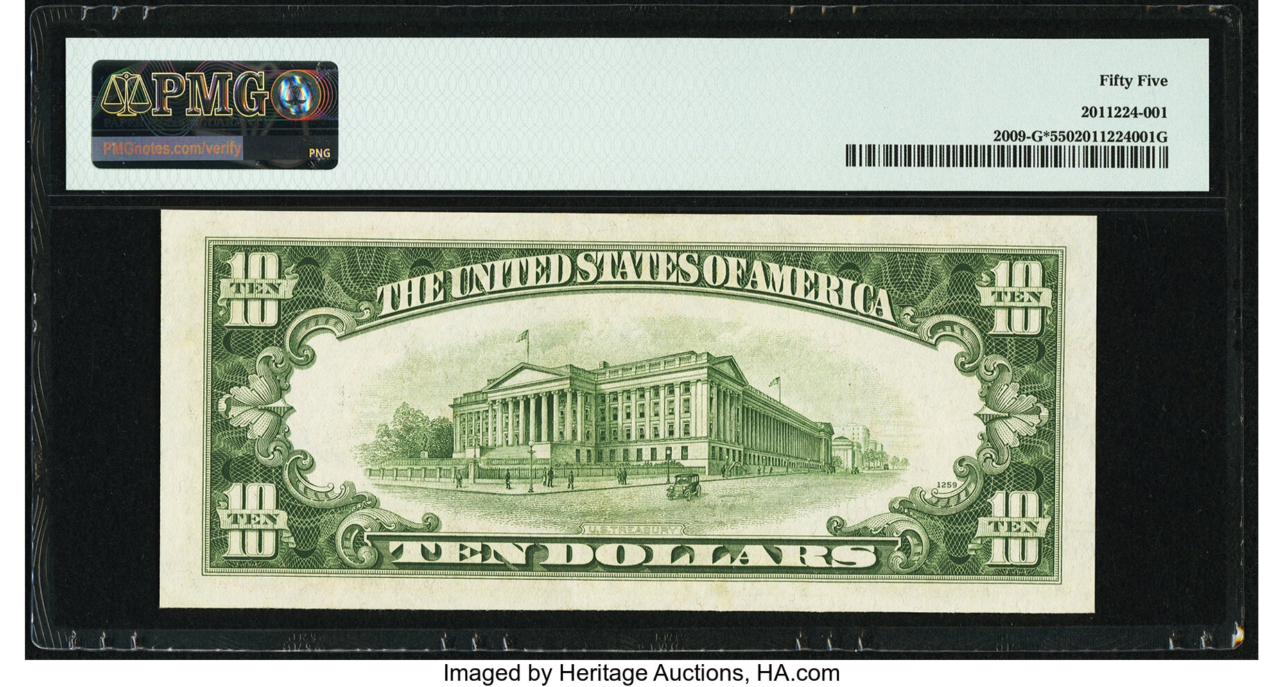 image for: Fr. 2009-G* $10 1934D Federal Reserve Note. PMG About Uncirculated 55....
