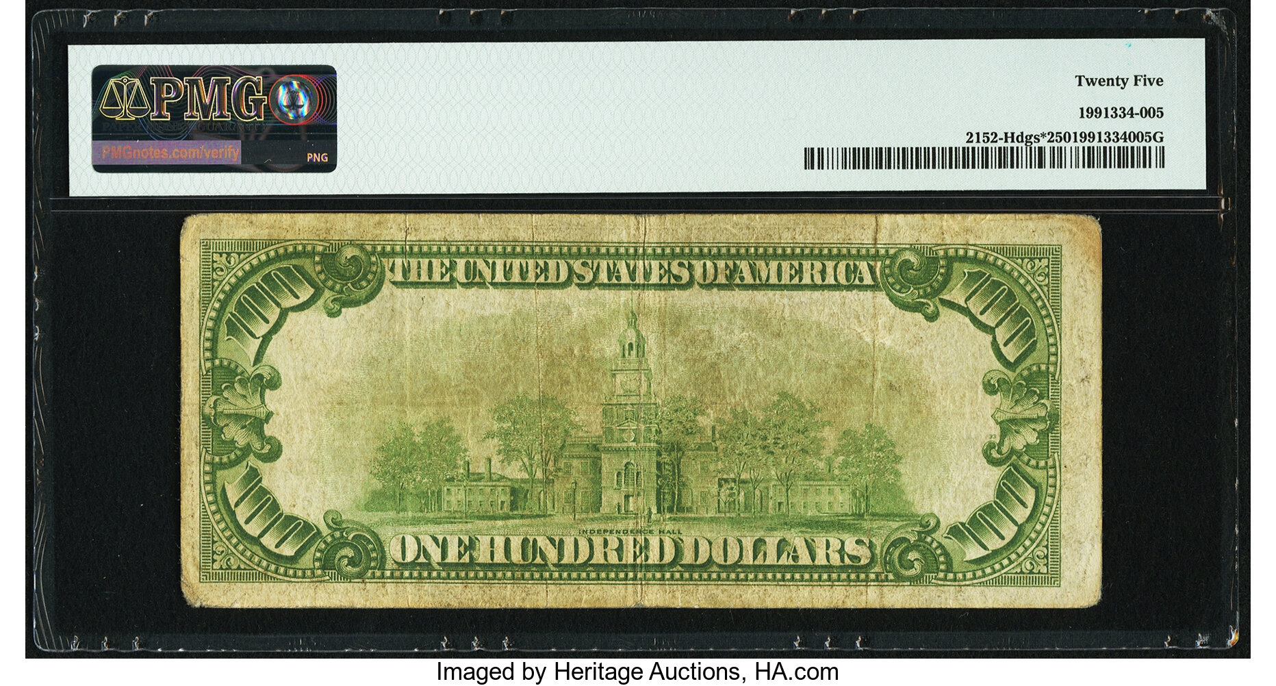 image for: Fr. 2152-H* $100 1934 Dark Green Seal Federal Reserve Note. PMG Very Fine 25....