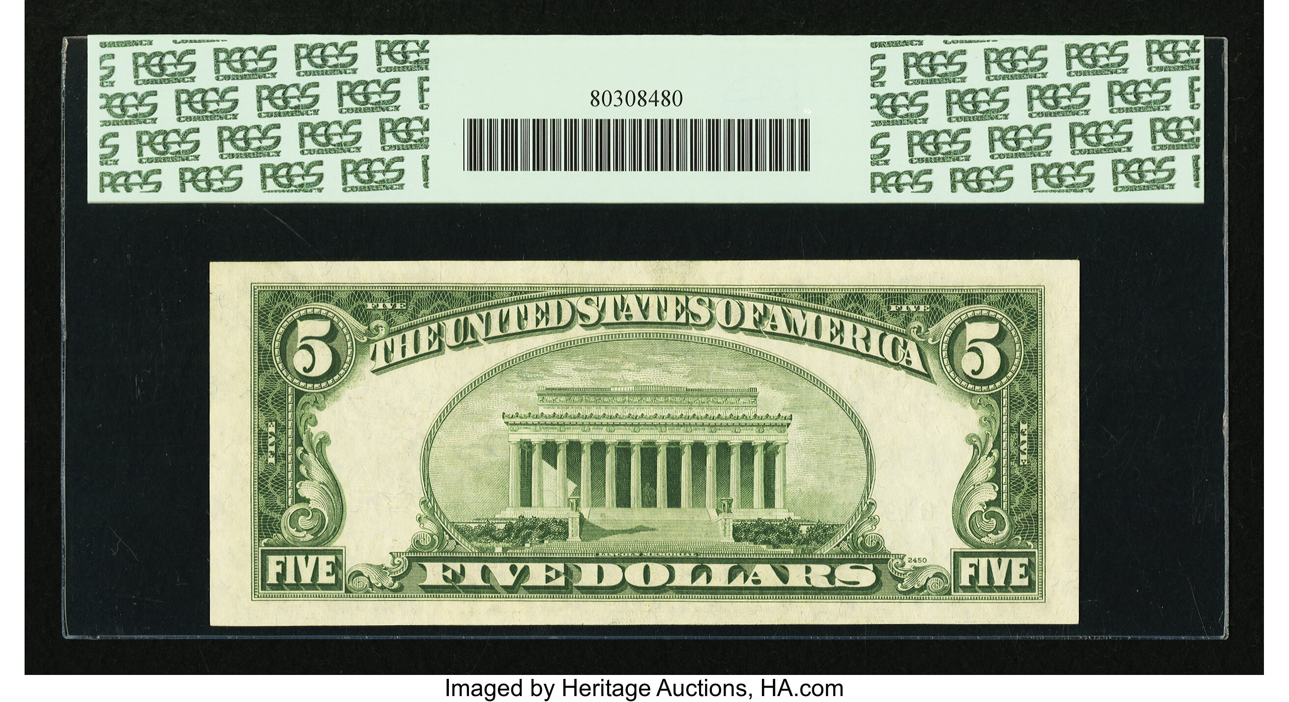 image for: Fr. 1965-G* $5 1950D Federal Reserve Note. PCGS Very Choice New 64PPQ....
