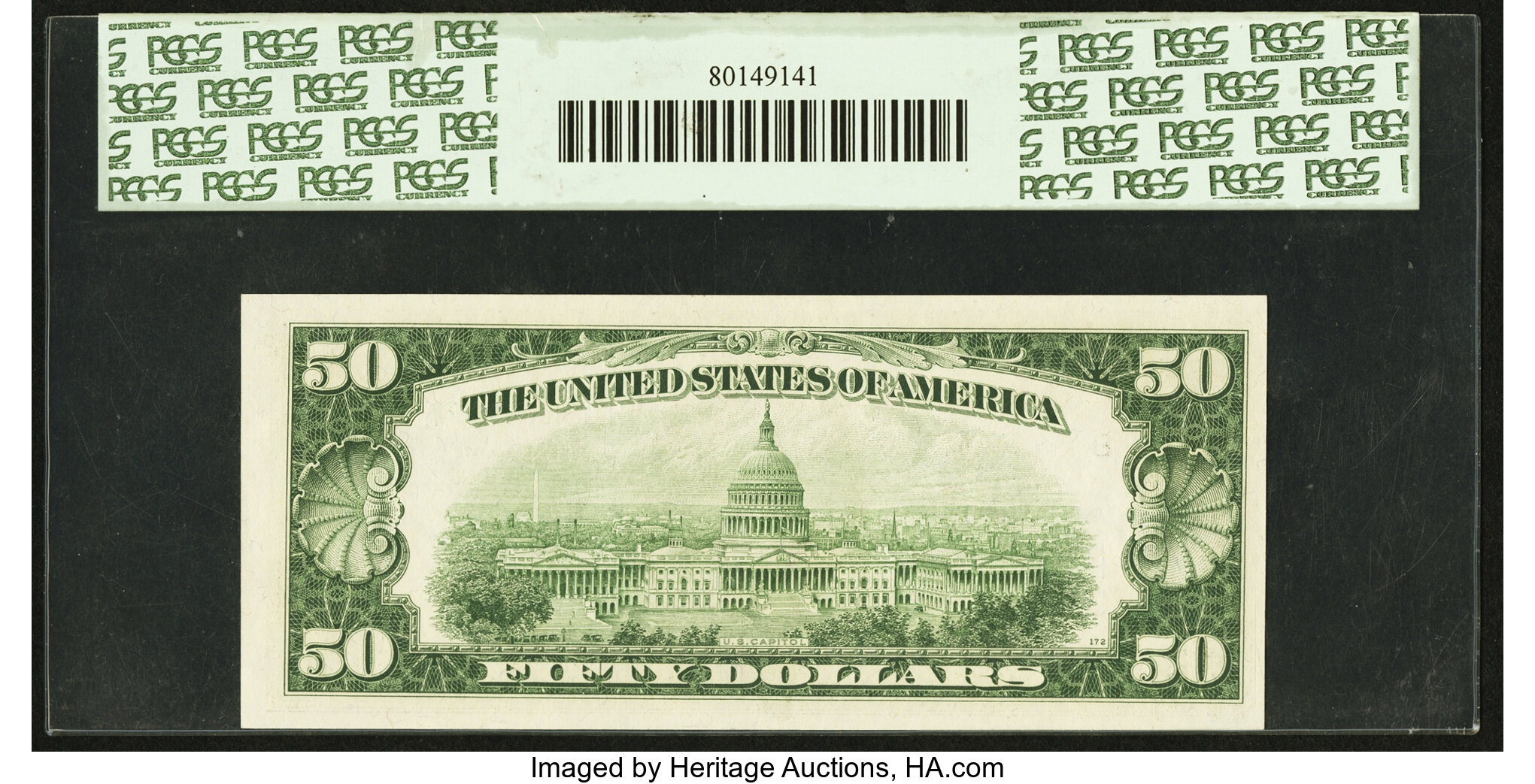 image for: Fr. 2111-H $50 1950D Federal Reserve Note. PCGS Choice New 63PPQ....