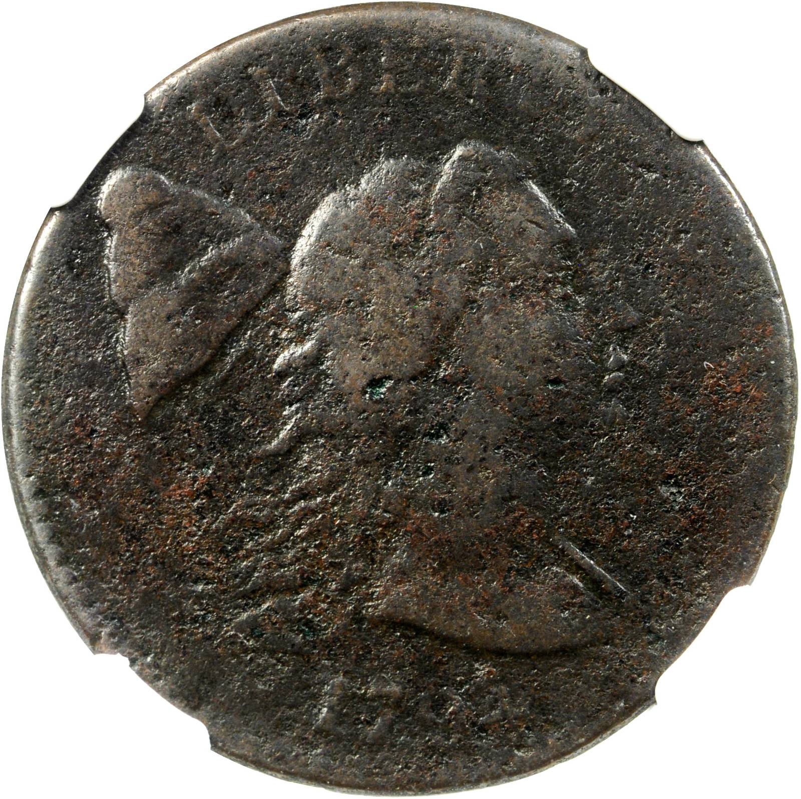 image for: 1794 Liberty Cap Cent. S-19B. Rarity-4+. Head of 1793. Fine Details--Environmental Damage (NGC).