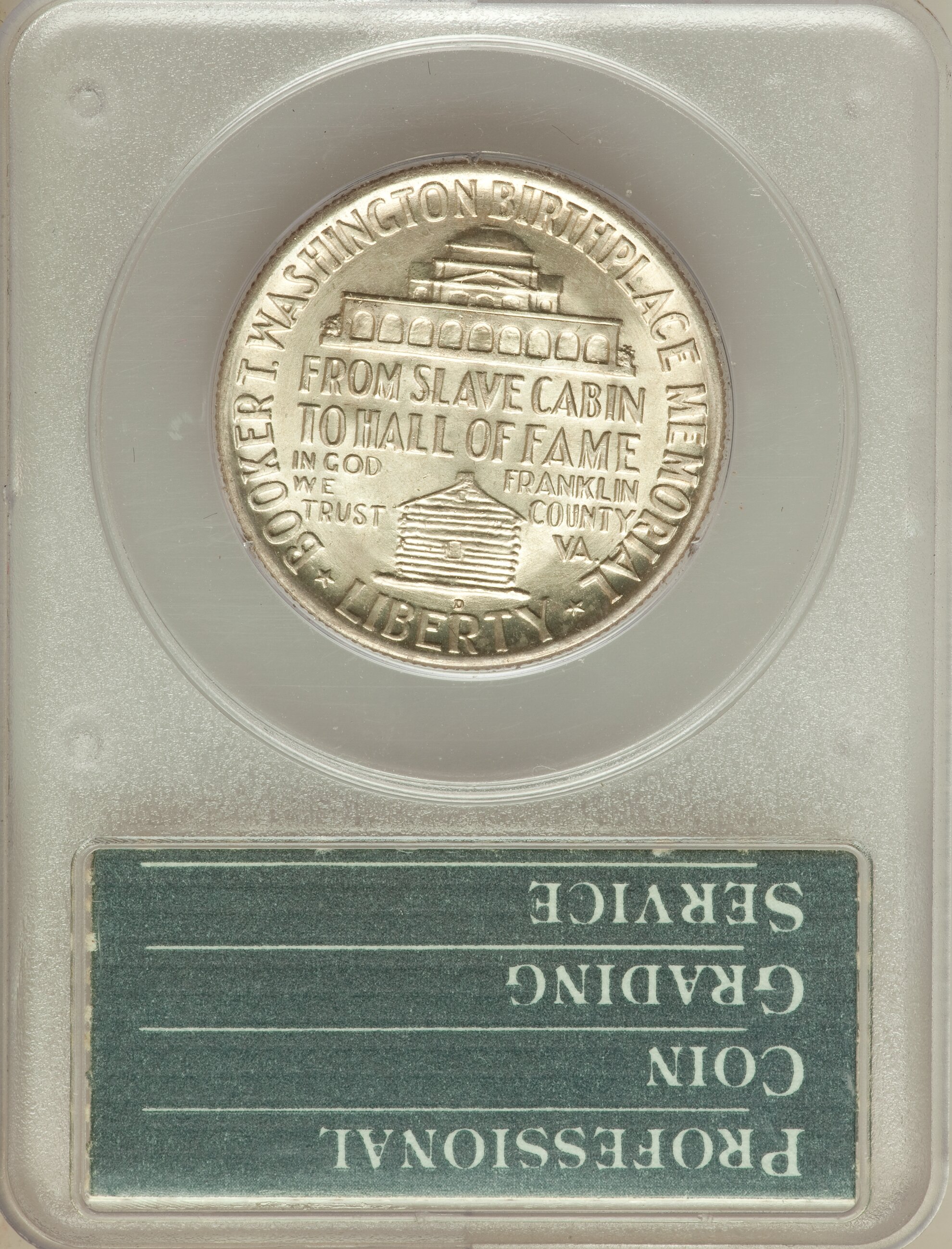 1950-D 50c Booker T. Washington AU55 CAC thumbnail 2