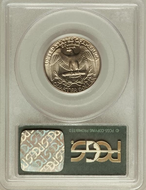 image for: 1986-D 25C MS66 PCGS. PCGS Population (114/9). NGC Census: (87/35). Mintage: 504,298,656. Numismedia Wsl. Price for problem...