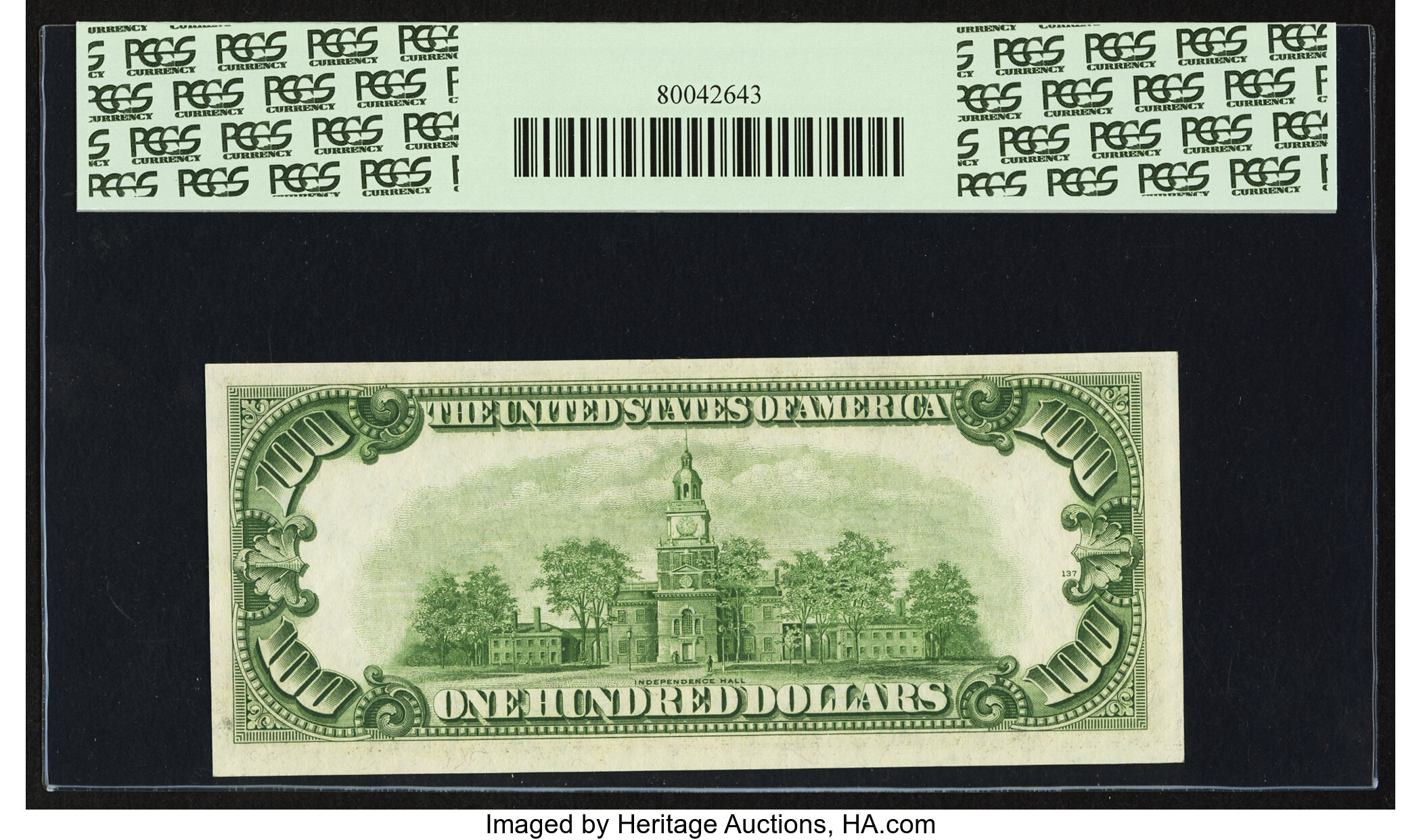 image for: Fr. 2158-A* $100 1950A Federal Reserve Star Note. PCGS Choice About New 58PPQ....