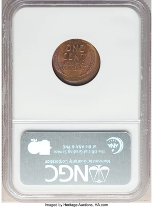 image for: 1946-S 1C Lincoln Cent -- Struck 10% Off Center -- MS64 Brown NGC.From The Don Bonser Error Coin Collecti...