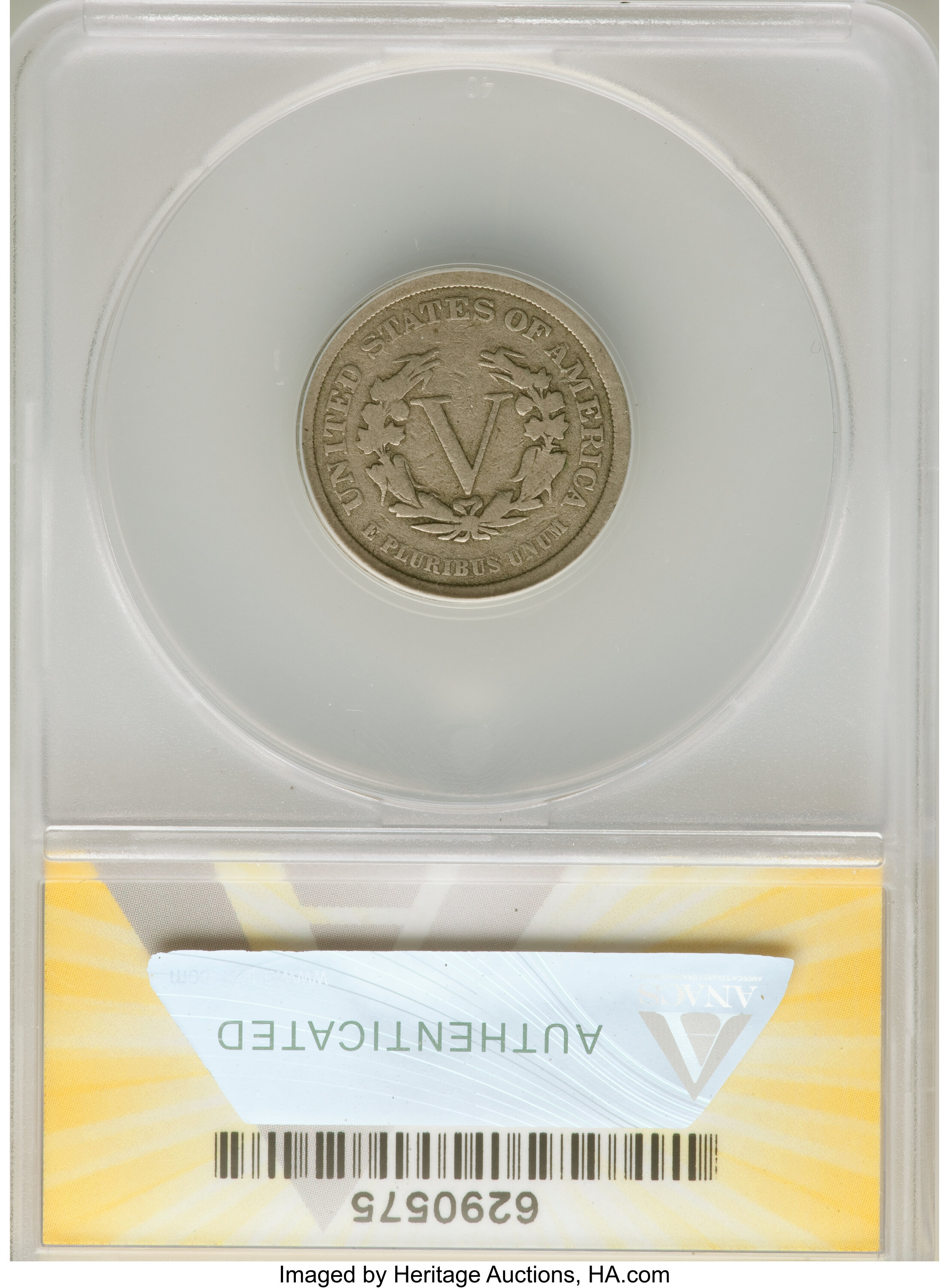 Liberty (V) Nickel 5c No Cents, 1883 [Type] VG10 thumbnail 2