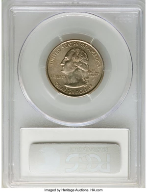 image for: 2006-P 25C Colorado Statehood Quarter -- Reverse Cud Die Break @3:00 -- MS64 PCGS.From The Don Bonser Err...