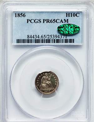 image for: 1856 H10C PR65 Cameo PCGS. CAC....