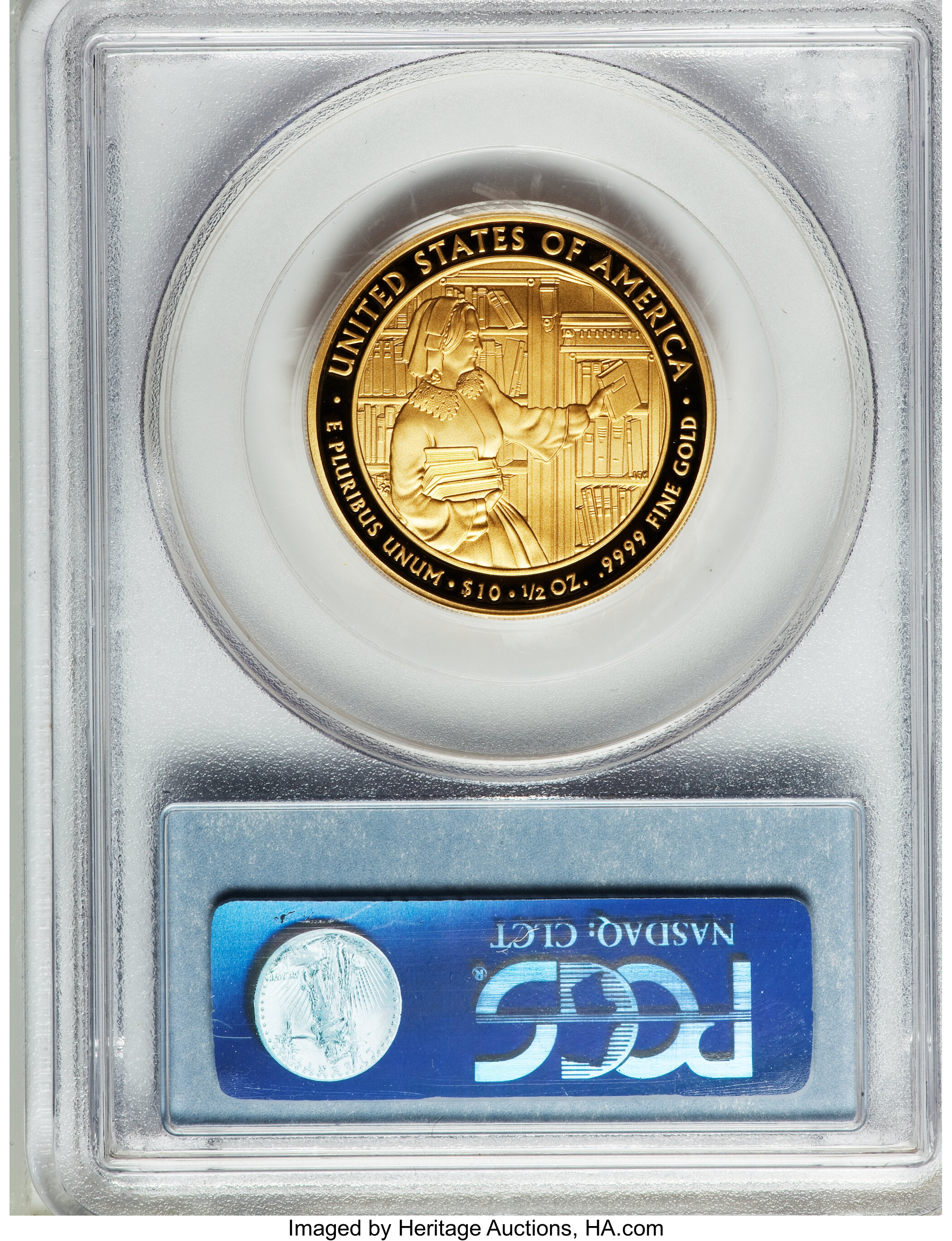 image for: 2010-W $10 Abigail Fillmore Half-Ounce Gold PR70 Deep Cameo PCGS. PCGS Population (116). NGC Census: (578).  Numismedia Wsl...