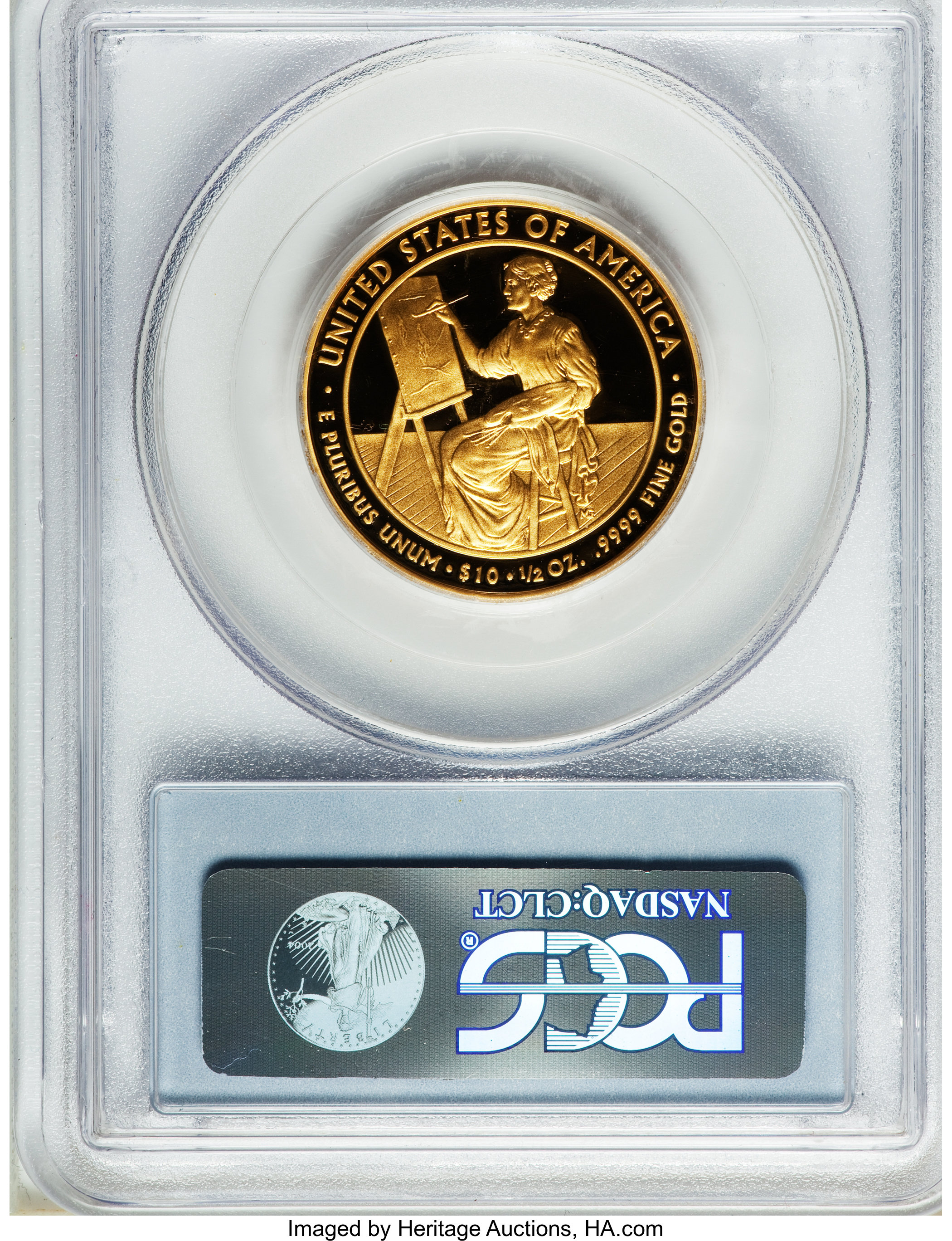image for: 2011-W $10 Lucretia Garfield Half-Ounce Gold PR70 Deep Cameo PCGS. PCGS Population (38). NGC Census: (0).From The Twini...
