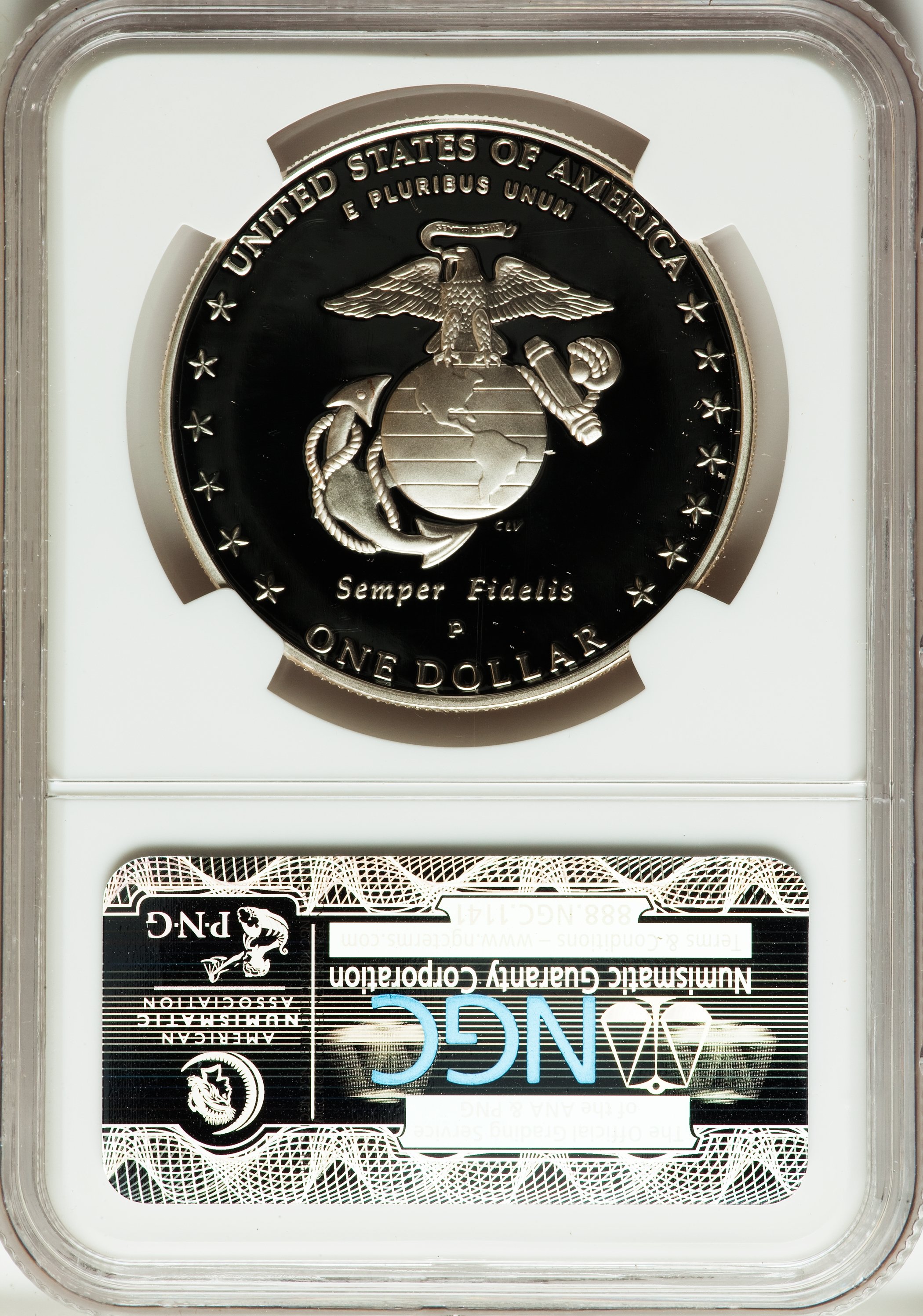 2005-P S$1 Marine Corps 230th Anniversary PR DCAM PR69 DCAM thumbnail 16