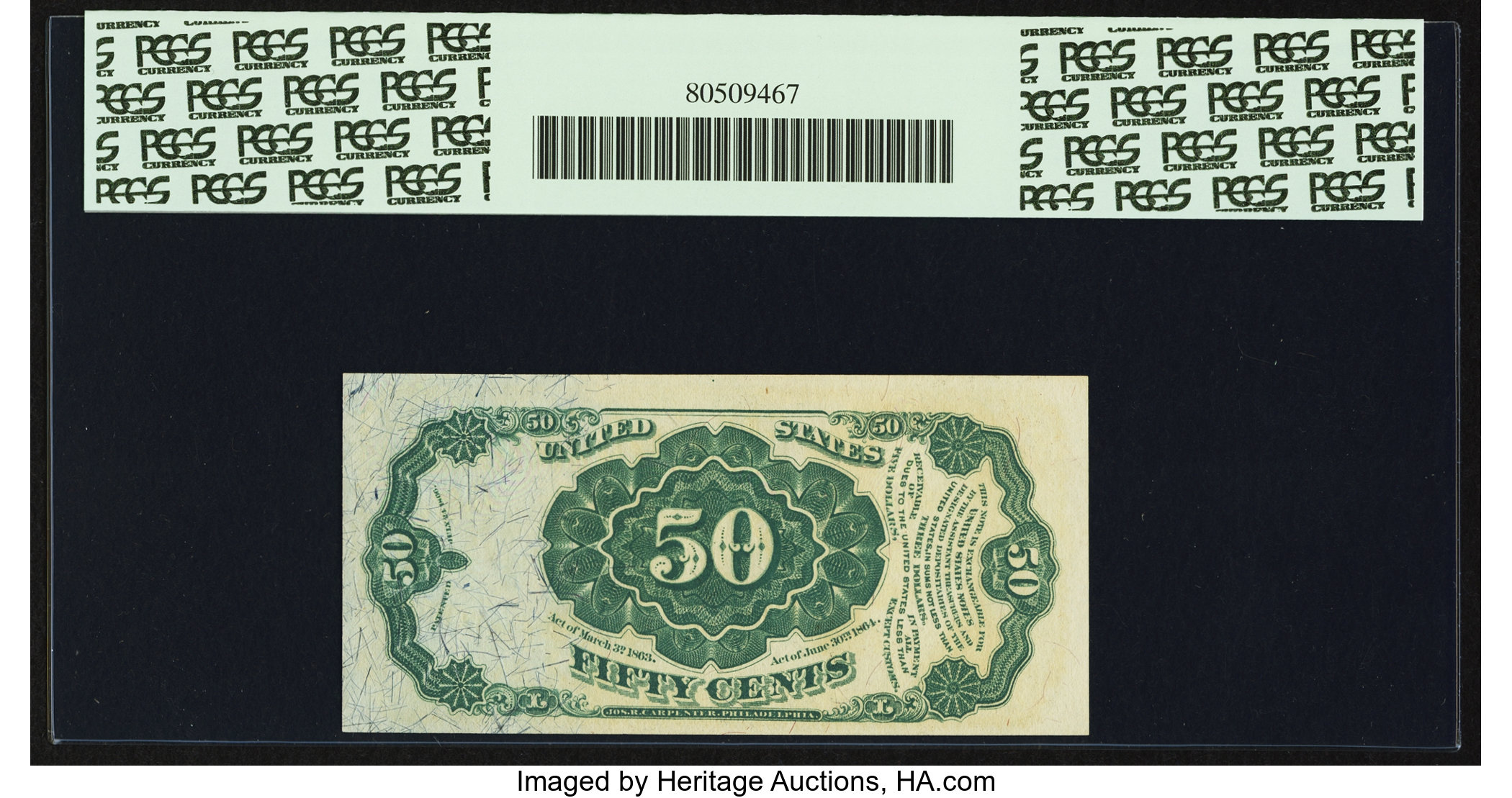 image for: Fr. 1380 50¢ Fifth Issue PCGS Choice New 63PPQ....