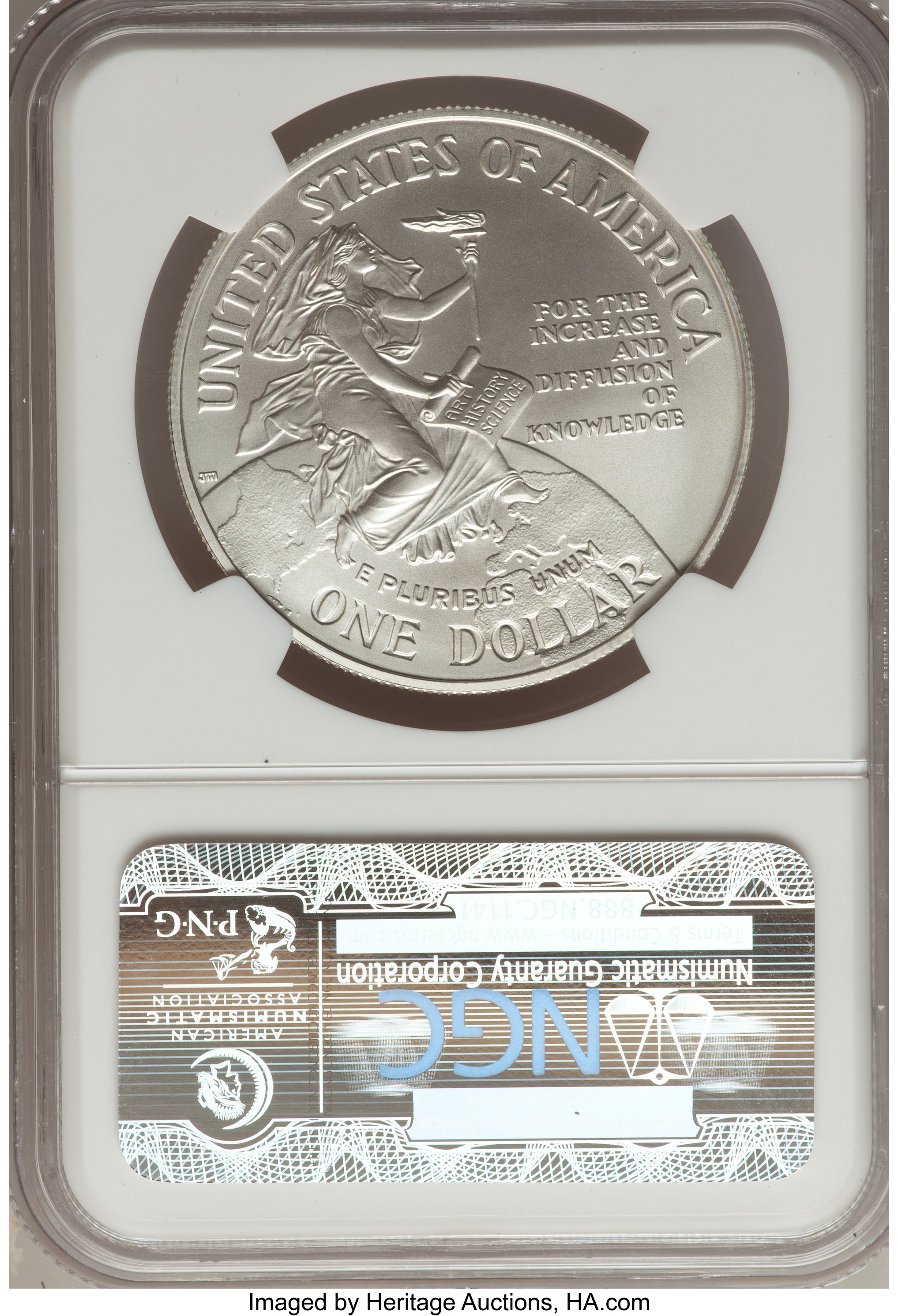 1996-D S$1 Smithsonian Institution 150th Anniversary MS65 thumbnail 18