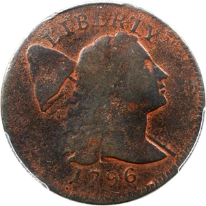 image for: 1796 Liberty Cap Cent. S-91. Rarity-3. EF Details--Environmental Damage (PCGS).