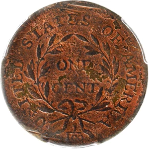 image for: 1796 Liberty Cap Cent. S-91. Rarity-3. EF Details--Environmental Damage (PCGS).