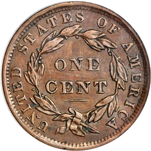 image for: 1838 Modified Matron Head Cent. N-10. Rarity-1. Noyes Die State B/D. EF-45 (PCGS).