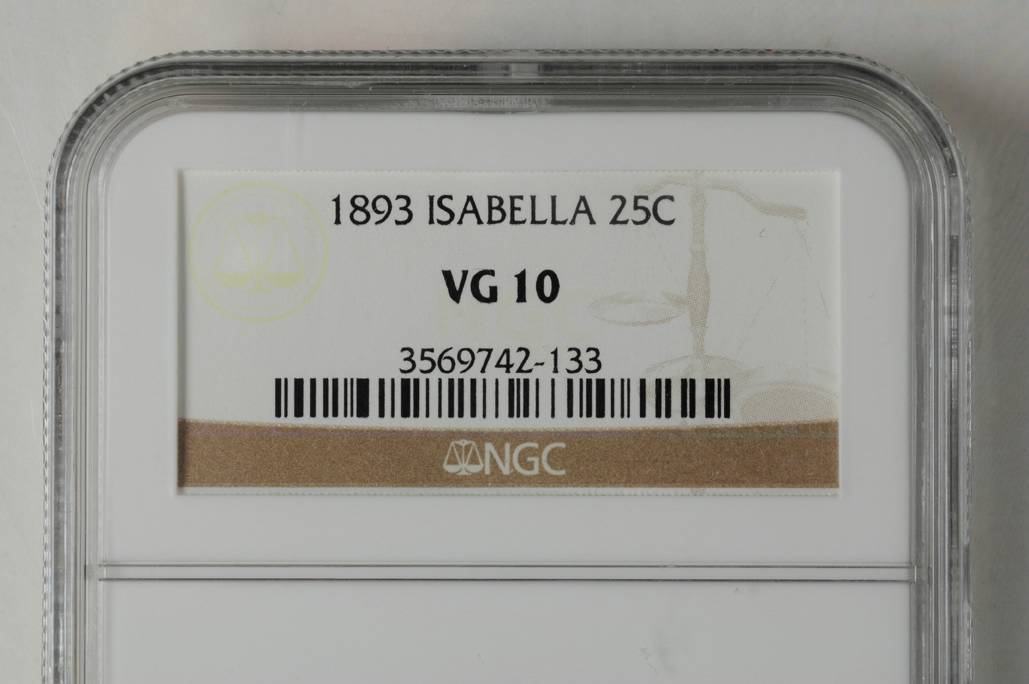 1893 25c Isabella VG10 thumbnail 3