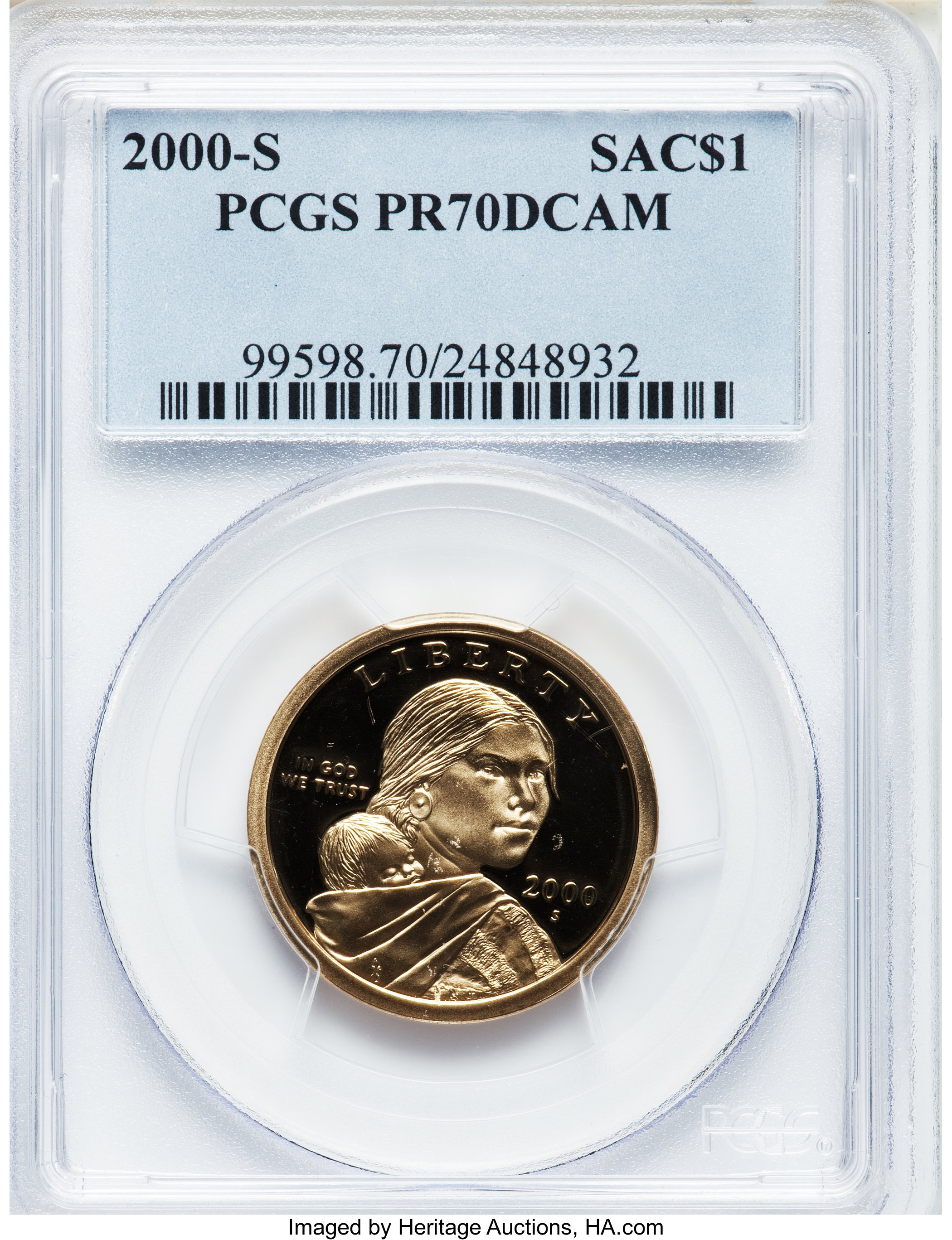 2000-S $1 Sacagawea PR70 Deep Cameo PCGS. PCGS Population (443). NGC Census: (1973). Numismedia Wsl. Price for problem fre...