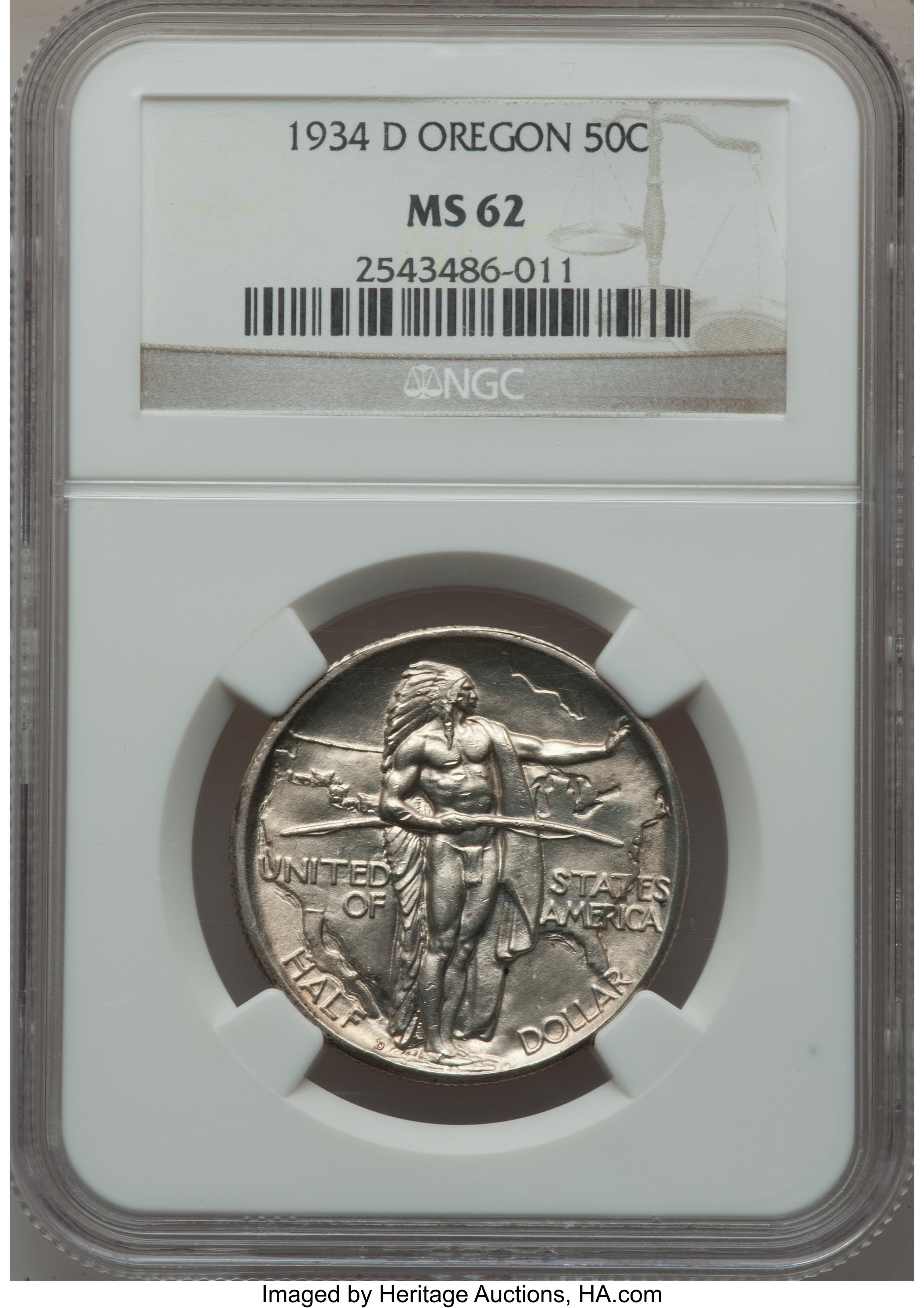1934 D Oregon Trail Half dollar MS Values | Greysheet