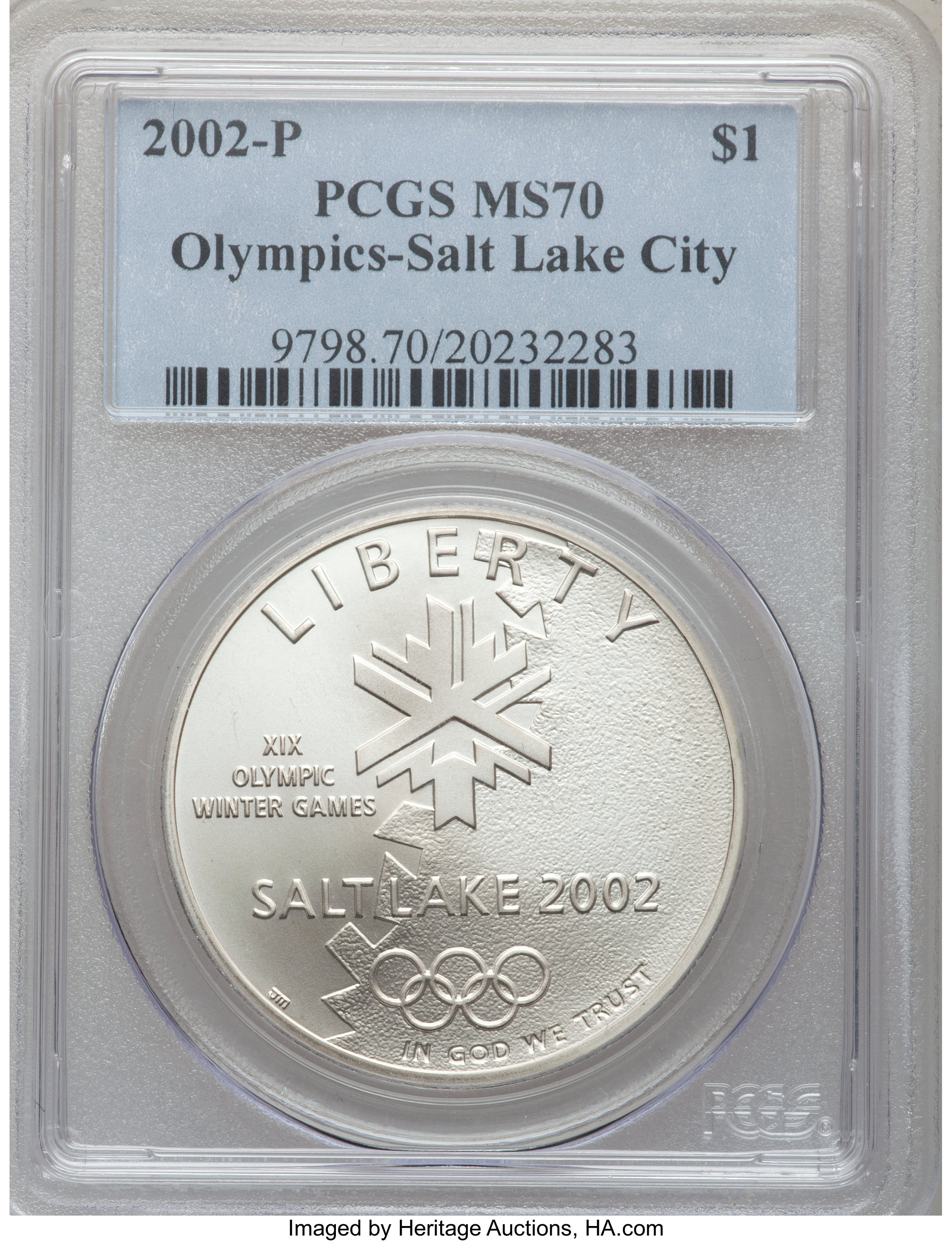 2002-P $1 Olympics Silver Dollar MS70 PCGS. PCGS Population (353). NGC Census: (706). Numismedia Wsl. Price for problem fr...