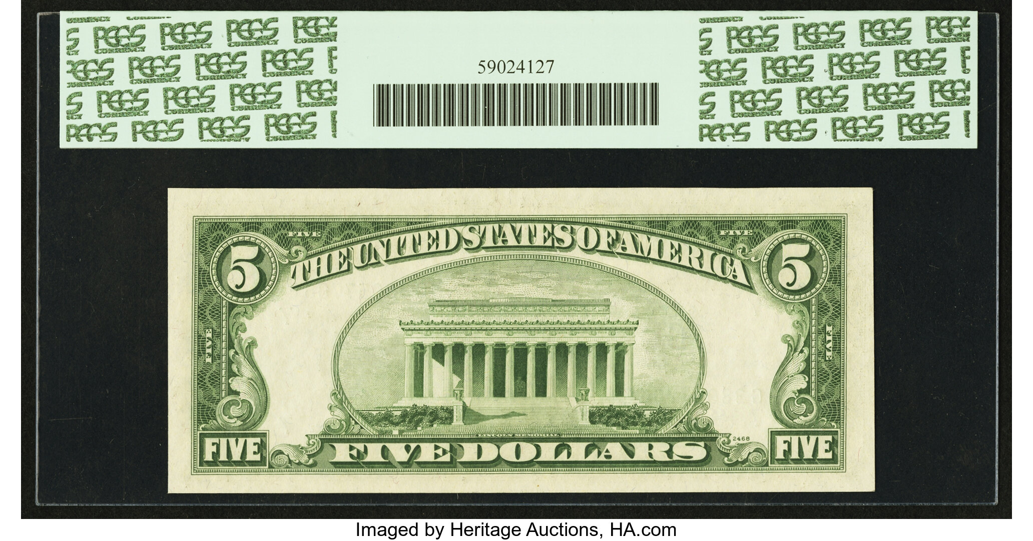 image for: Fr. 1965-G $5 1950D Federal Reserve Note. PCGS Gem New 65PPQ....