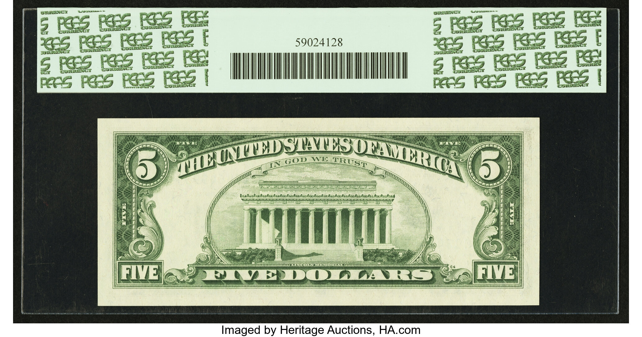 image for: Fr. 1968-G* $5 1963A Federal Reserve Note. PCGS Gem New 66PPQ....