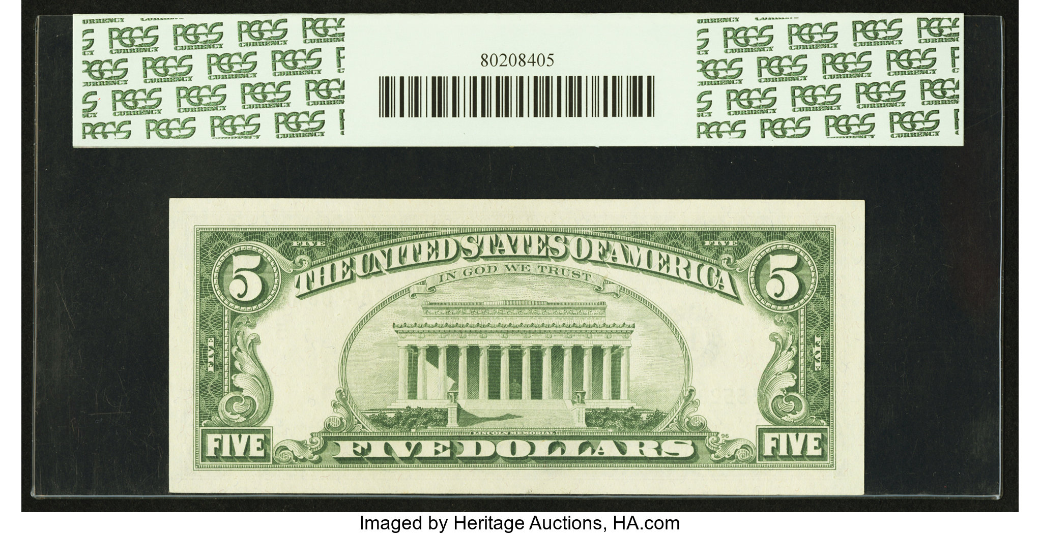 image for: Fr. 1969-E $5 1969 Federal Reserve Note. PCGS Superb Gem New 67PPQ....