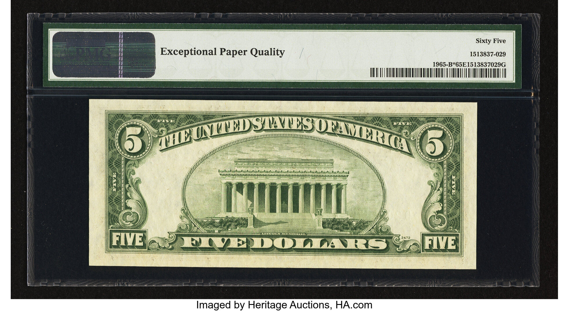 image for: Fr. 1965-B* $5 1950D Federal Reserve Star Note. PMG Gem Uncirculated 65 EPQ....