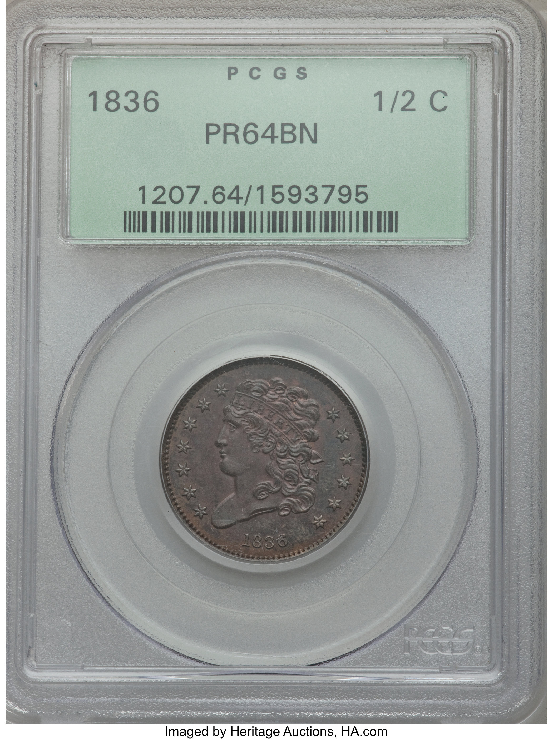 1836 1/2c Original PR BN PR64 BN thumbnail 12