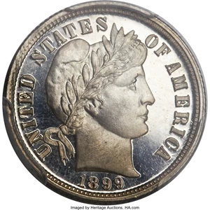 image for: 1899 10C PR67 Deep Cameo PCGS....
