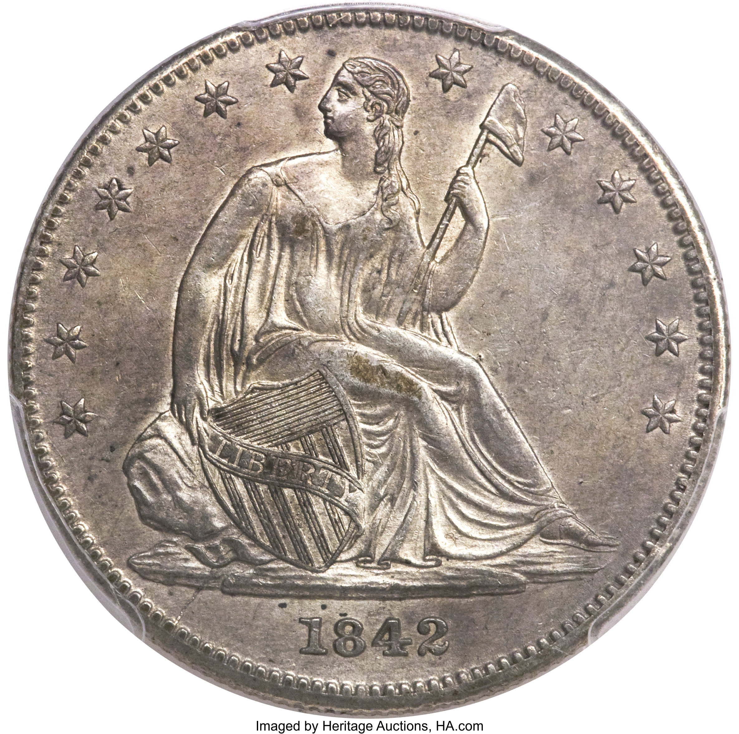 image for: 1842-O 50C Small Date, Small Letters AU55 PCGS....
